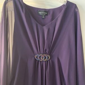 Deep purple size 12 cocktail or wedding guest dress